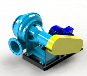 Anti-clogging spool centrifugal pump TS CNFI